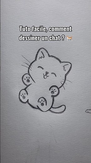 Des choses mignons à dessiner quand on s’ennuie🥱 jour 25 #easy #cute #arttutorial #cutethings #cat