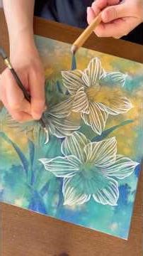 【早送り】透き通る白い花びらを描く。ー日本画メイキングー #shorts