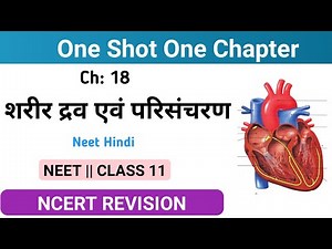 Body Fluids & Circulation | शरीर द्रव&परिसंचरण | NEET Hindi medium | NCERT REVISION | vicha classes