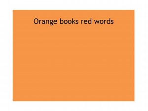 Orange Books Red Words