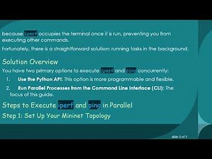 How to Use iperf and ping Simultaneously in Mininet