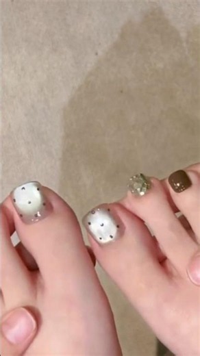 ✨ Elegant White Pedicure Nail Art 💅 | Simple Yet Luxury Toe Nail Design