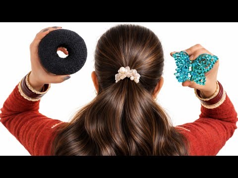 “Perfect Donut Bun in Just 5 Minutes! 😱 Easy Hairstyle for Long Hair Girls”