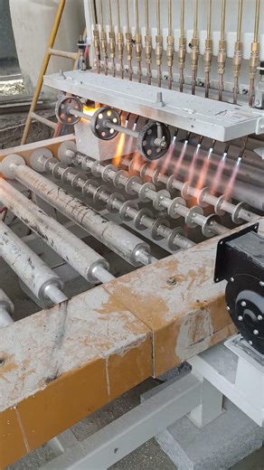 High efficiency with multi-torch paving texturing stone flaming machine