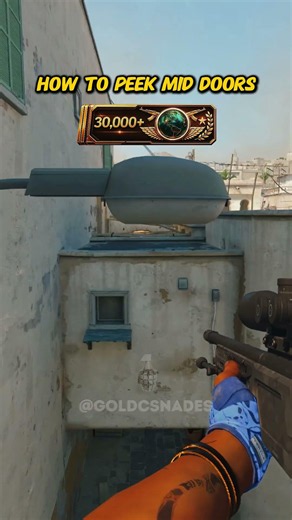 HOW TO PEEK MID DOORS ON DUST 2 #shorts #cs2