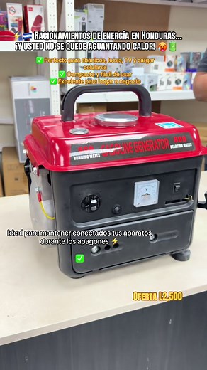 Generador 800W para apagones en Honduras — ¿qué puede conectar?