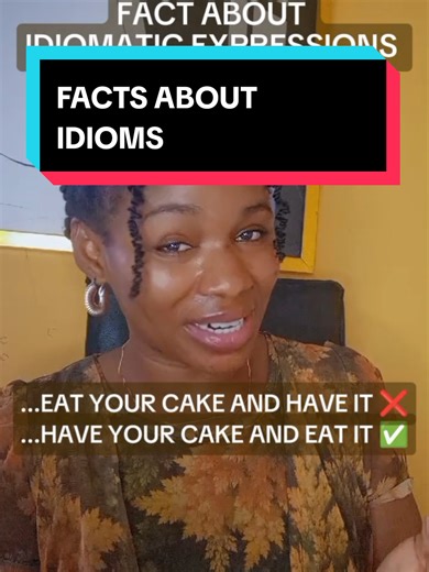 FACTS ABOUT IDIOMATIC EXPRESSIONS #englisidioms #correctexpressions #englishtutor