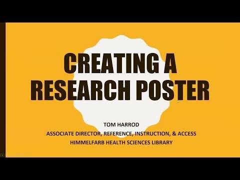 Poster Designer Webinar: Elements of Research Poster Design and Best Practice