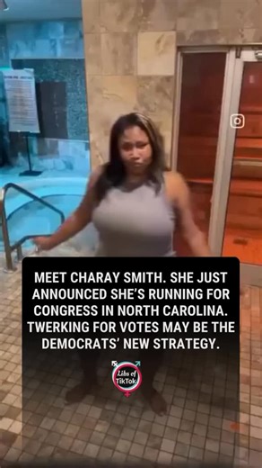 Charliekirkdebates on Instagram: "Vulgar and inappropriate!Meet Charay Smith. She just announced she’s running for Congress in North Carolina. Twerking for votes may be the Democrats’ new strategy. The best Democrats can come up with..#charliekirk #activism #protest #socialchange #unity #community #justice #equality #solidarity #empowerment #protesters #advocacy #march #resist #civilrights #activist #standup #trendingactivism #socialjustice #defendliberty #politicalmovement #humanrights #socialm