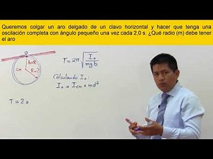 Péndulo físico - problema de un aro
