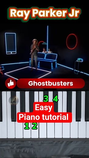 Ghostbusters Easy Piano Tutorial #shorts #ghostbusters #pianotutorial