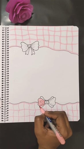 Cute Bow Notebook Decoration 🎀