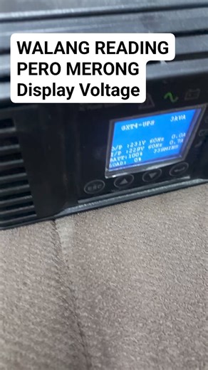 7.9K views · 21 reactions | UPS uninterupted power supply testing walang output voltage reading pero meron sa display monitor . Ano po kaya dahilan ? #electrician #relay #panelboard #control #light #switch #wiring #outlet #diy #electrical | Electricians Guide | Facebook