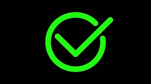 Download Check mark symbol animation. Animation of check mark icon. Approve and confirm sign. Correct symbol in motion graphic. Transparent background with alpha channel for free