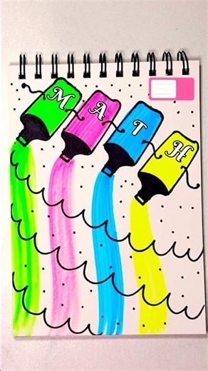 Simple Notebook Frontpage Design Ideas #ytshorts #drawingideas #frontpagedecoration #frontpage