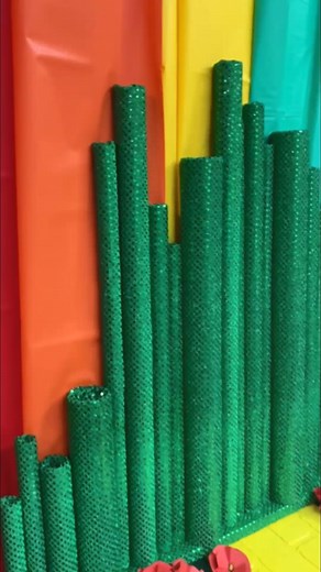 4.1K views · 42 reactions | We made this amazing Emerald City backdrop from PVC pipes and glitter fabric. So easy and it made such a statement at our Wizard of Oz party! #wizardofoz #offtoseethewizard #emeraldcity #partytheme #tablescape #backdrop #partyplanner #partydecorations | Chica and Jo | Facebook