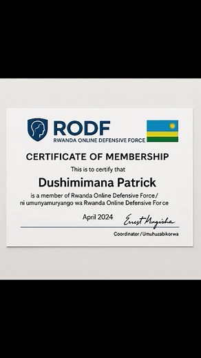 Rwanda Online Defensive Force (RODF) yiteguye gutanga badge #DefendingRwandaOnline #RODF #TurimasoRwanda #RwandaPride #RODFMembers #RwandaFirst #Digit