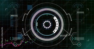 Animation of scope scanning over speed meters and data processing