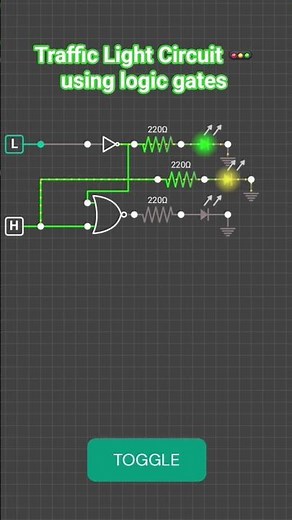 🚦 Traffic Light Circuit Using Logic Gates – Full Tutorial for Beginners! #Electronics #Tech