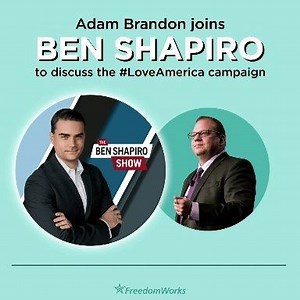 Adam Brandon joined Ben Shapiro to talk about our #LoveAmerica Pledge to help beat the Coronavirus! Take the Pledge: https://bit.ly/39gWnNN | FreedomWorks