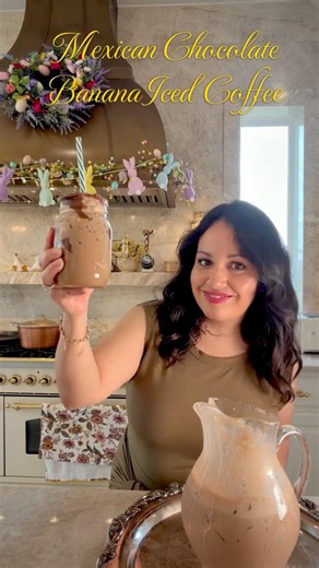 Mexican Chocolate Banana Iced Coffee 🍌☕ So creamy and easy!