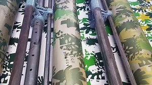 Aaand this is how we roll.... when working a three colour rotary print! #processporn #rotaryprinting #skinnyroofgarden | Skinny laMinx