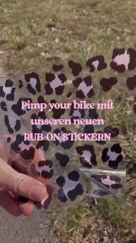Leopard Print Two-Tone Rub-On Stickers | Bicycle Stickers in Black, Pink, Purple, and Brown | Animal Print Transfer Stickers