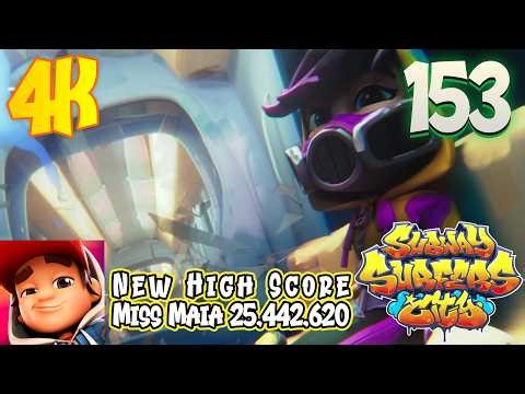 Subway Surfers City - Gameplay 153 - Miss Maia New High Score (25,442,620)