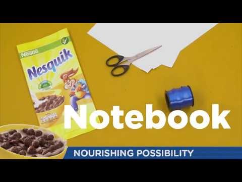 How to make a Notebook out of a cereal box! | NESQUIK Cereal