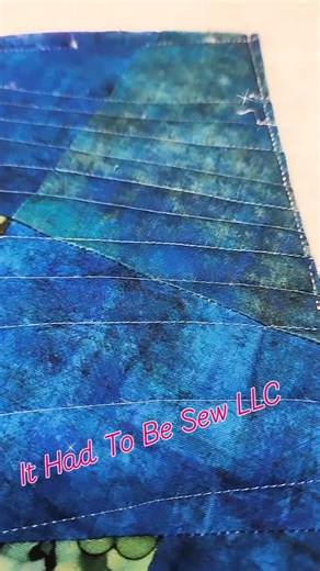 Can you hear the waves crashing onto the beach? Mod Waveset on a water themed quilt. I'm missing summer already. #longarmquiltingservices #longarmquiltingcedarparktx #longarmquiltingbymail #apqsquiltpathv5 #apqsmillie #glidethread40w | It Had To Be Sew LLC