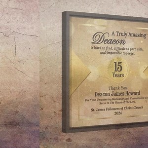 Custom Deacon Anniversary Framed Canvas Wrap Wall Art, Personalized Christian Thank You Plaque for Truly Amazing Deacon, Appreciation Gift - Etsy