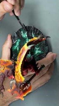 How to paint a green lava base for your miniature