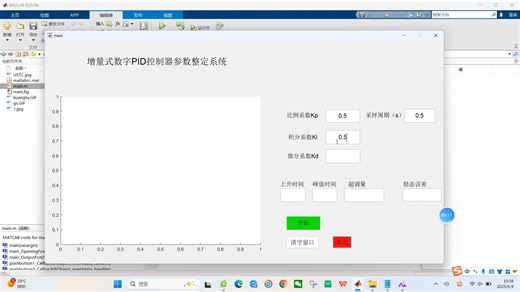【PID控制】基于matlab GUI增量式数字PID控制器参数整定系统【含Matlab源码 13459期】