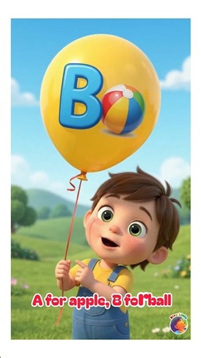 A for apple b for ball c for cat alphabet balloons #kidslearning