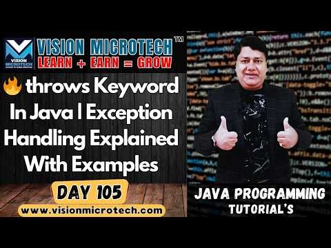 🔥 throws Keyword In Java | Exception Handling Explained With Examples 🚀 ✨