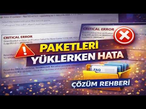 [ÇÖZÜLDÜ YORUMA BAKIN] Sims 4 Updater "Downloaded Archive Verification Failed" Hatası Çözümü (2026)