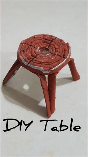 DIY Mini table made with newspaper #craft #short