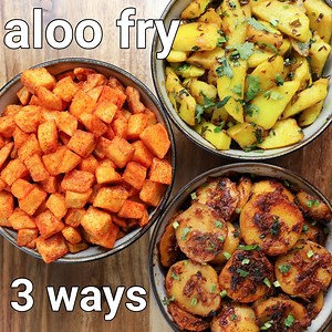 aloo fry recipe: bit.ly/2Txd0yC soya curry recipe: bit.ly/3pFKTwt aloo fry recipe | alu fry recipe | potato masala fry 3 ways | potato fry crispy with step by step photo and video recipe. potato or aloo based recipes are one of the must recipes across india. most of these recipes are generally complex in nature and may require a complex set of ingredients to make a complete dish from potato. however, it can also be used to make a simple dish with a minimal set of spices and aloo fry is one such 
