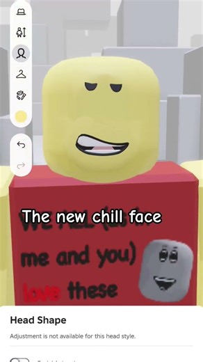 oOOo the new and improved chill face made roblox😮😮😮