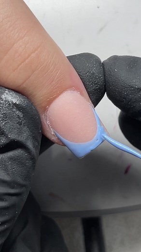 Blue French Tip Nail Art Design Tutorial | Nails & Acrylic Application