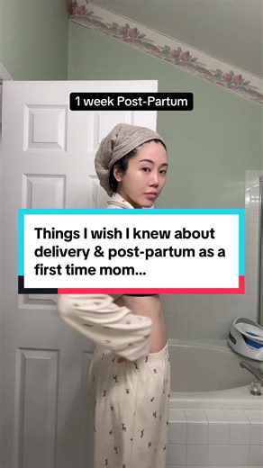Things I Wish I Knew About Delivery & Postpartum as a First-Time Mom ✨ The difference between getting an epidural vs. not is wild. I got one, and even though it worked better on my left side than the right, it was still way better than no epidural at all. ✨ The first two weeks postpartum were hard. 3rd degree tear, swelling, joint pain, breast pain, constipation, hormones everywhere, and a crying baby. Please give yourself so much grace during this time. ✨ My stomach went down pretty quickly, wi
