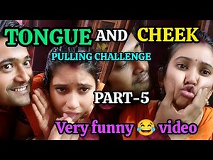 TONGUE AND CHEEK PULLING 🤣CHALLENGE/TONGUE PULLING CHALLENGE😂/CHEEK AND TONGUE PULLING FUNNY VIDEO 😂