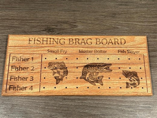 Personalized Fishing Brag Board: Cabin Decor, Ice House Game - Etsy