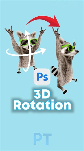 3D Rotate any image in Photoshop