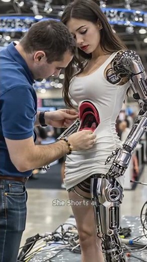 Guy Tries Out the Newest Girlfriend Robot at the Expo