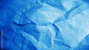Blue Paper with Crumpled Texture Background