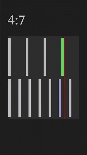 4 over 7 Polyrhythm: Try Tapping Along! #music #math #visualization