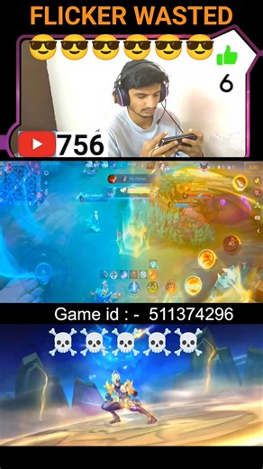 FLICKER WASTED ☠️☠️☠️☠️☠️💀💀💀💀...!!!!!! #shorts #parthgaming
