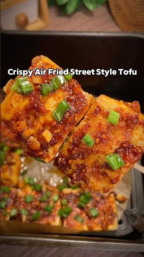 Crispy Air Fried Street Style Tofu | Easy Snack#AirFryerRecipes #TofuSnack #StreetFood #cooking