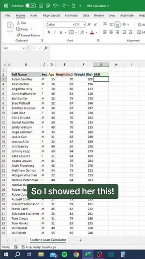 BMI Calculate | How to calculate bmi sheet | bmi calculator #bill_in_excel #excel